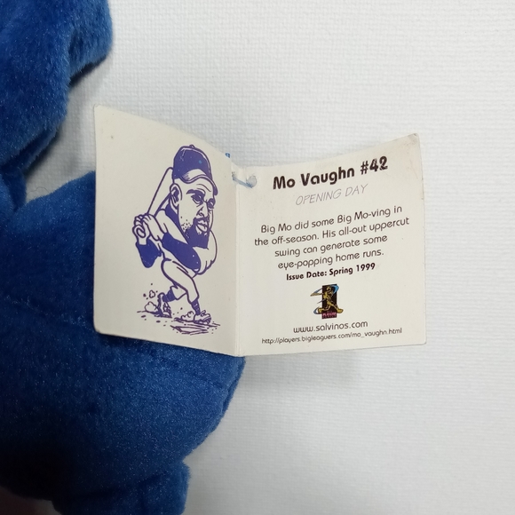 1998 Salvino's Bammers #10 Chipper Jones #42 Mo Vaughn Beanie Bears - Picture 3 of 12